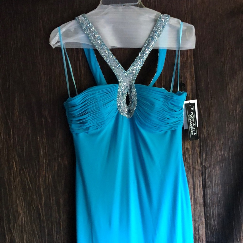 Faviana Couture fashion dress Blue size 6